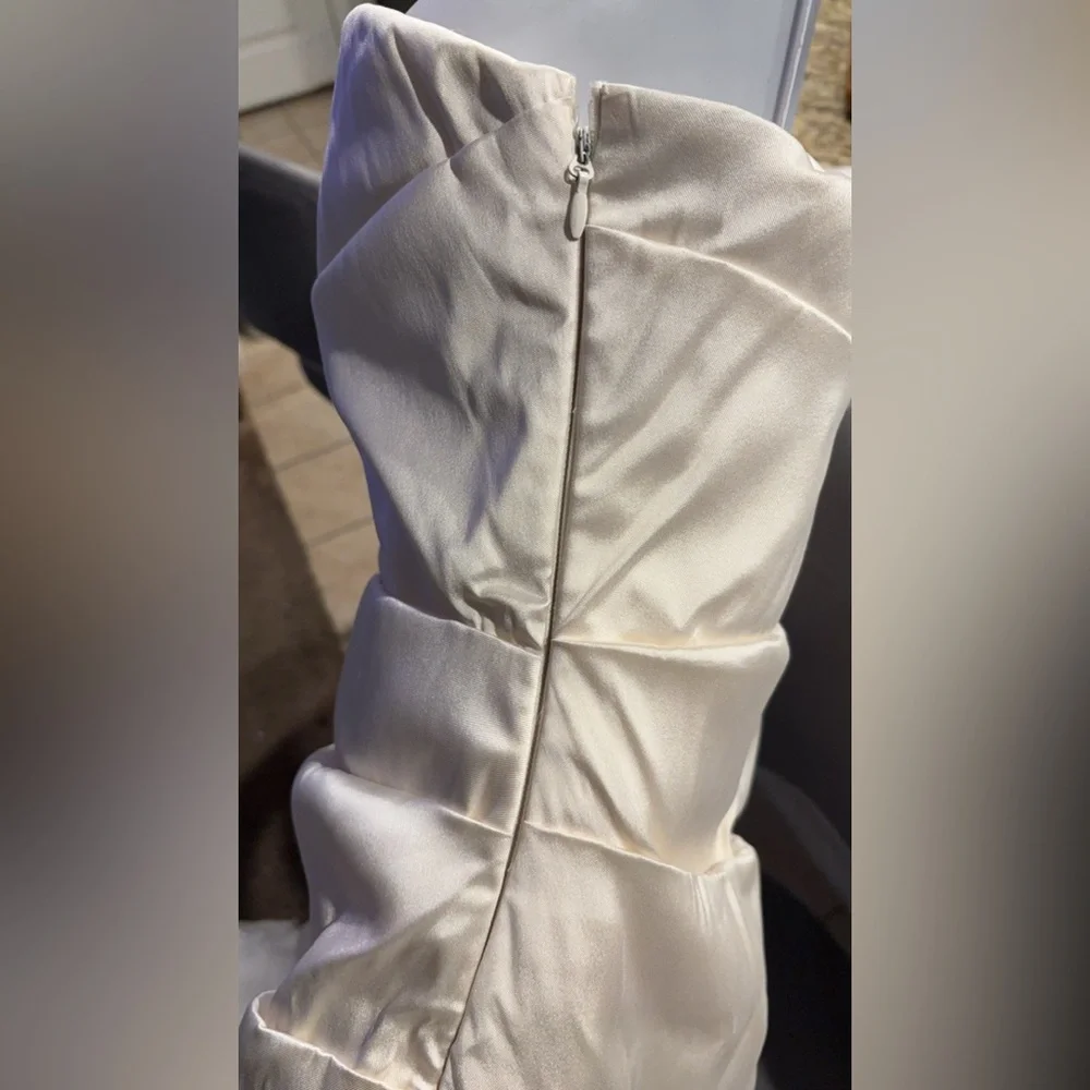 Vera Wang Kathleen Strapless Cream wedding Gown size 4 - Picture 12 of 14